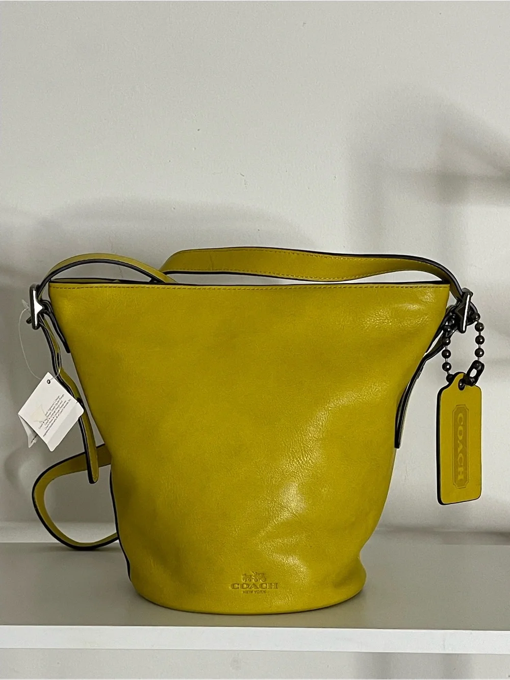Coach Mini Duffle Yellow Bleeker Tote Handbag